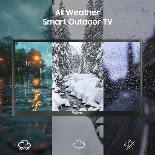 SYLVOX New 75” Outdoor Smart QLED TV, Superior Waterproof Performance, Upgraded Matte Finish for Enhanced Anti-Glare Effect, Full Metal, Dolby Atoms, 1000nits, Partial Sun Deck Pro QLED 2.0+ Series - Size : 75'' - Style : PoolProQLED+ Product Image