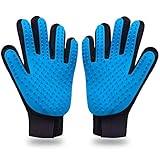 BLMHTWO 1 Paar Haustier Fellpflegehandschuh, Fellpflege Handschuh Katze Hund Sanfte Massage-Silikon-Handschuhe zur Haarentfernung Haustierpflege-Massage-Werkzeug für Katzen, Hunde und Hamster
