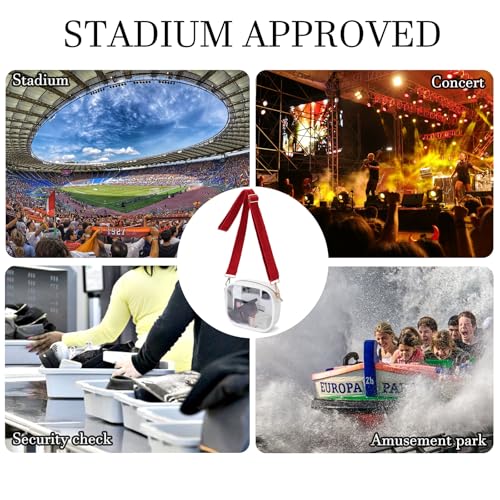 Image of TOBVZOO Clear Bag Stadium Approved, Crossbody Transparent Bag for Concerts Sports Events, Purses for Men & Women