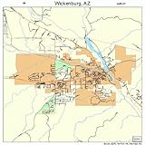 Large Street & Road Map of Wickenburg, Arizona AZ - Printed Poster Size Wall Atlas of Your Home Town