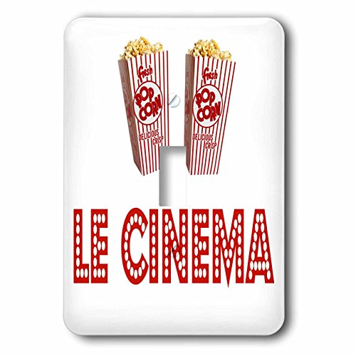 Interrupteur à bascule Le Cinéma 3dRose lsp_273568_1 motif Popcorn