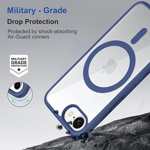 Image of Zapcase Back Case Cover for iPhone 16e | Compatible for iPhone 16e Back Cover | Scratch-Resistant | Navy Blue