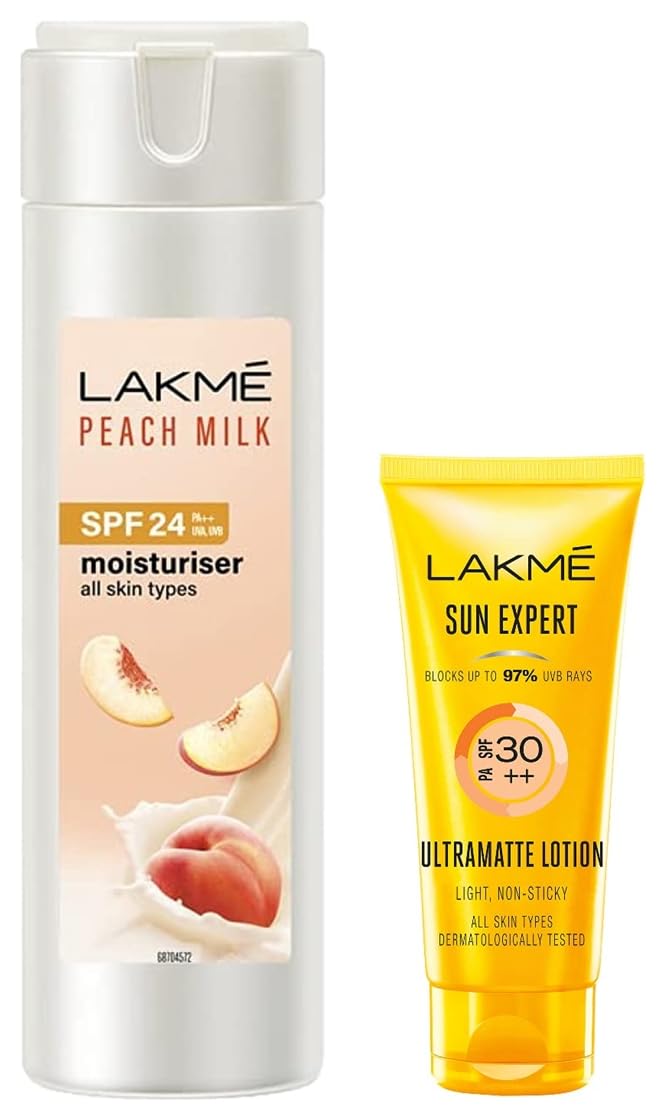 LAKMÉ Sun Expert SPF 30 PA++ Ultra Matte Lotion Sunscreen for All Skin types, 50 ml & LAKMÉ Peach Milk Face Moisturizer SPF 24 PA++ 120ml-picture-26