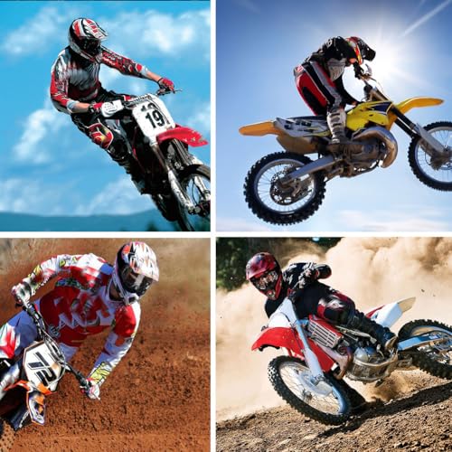 Image of Dirt Bike ATV Goggles 2 Pack Motorcycle Gear for Men Women Motocross Bike Riding Offroad Helmet Ski Glasses UV400 Anti-Fog Scratch Dustproof Adult Youth Kids(Color+Clear)