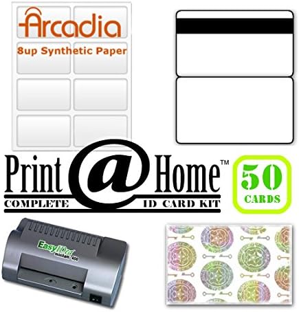 Miniatura 2 de Tarjeta de Identificación Kit 50con Laminator, teslin, mariposa, bolsas, y Hologramas