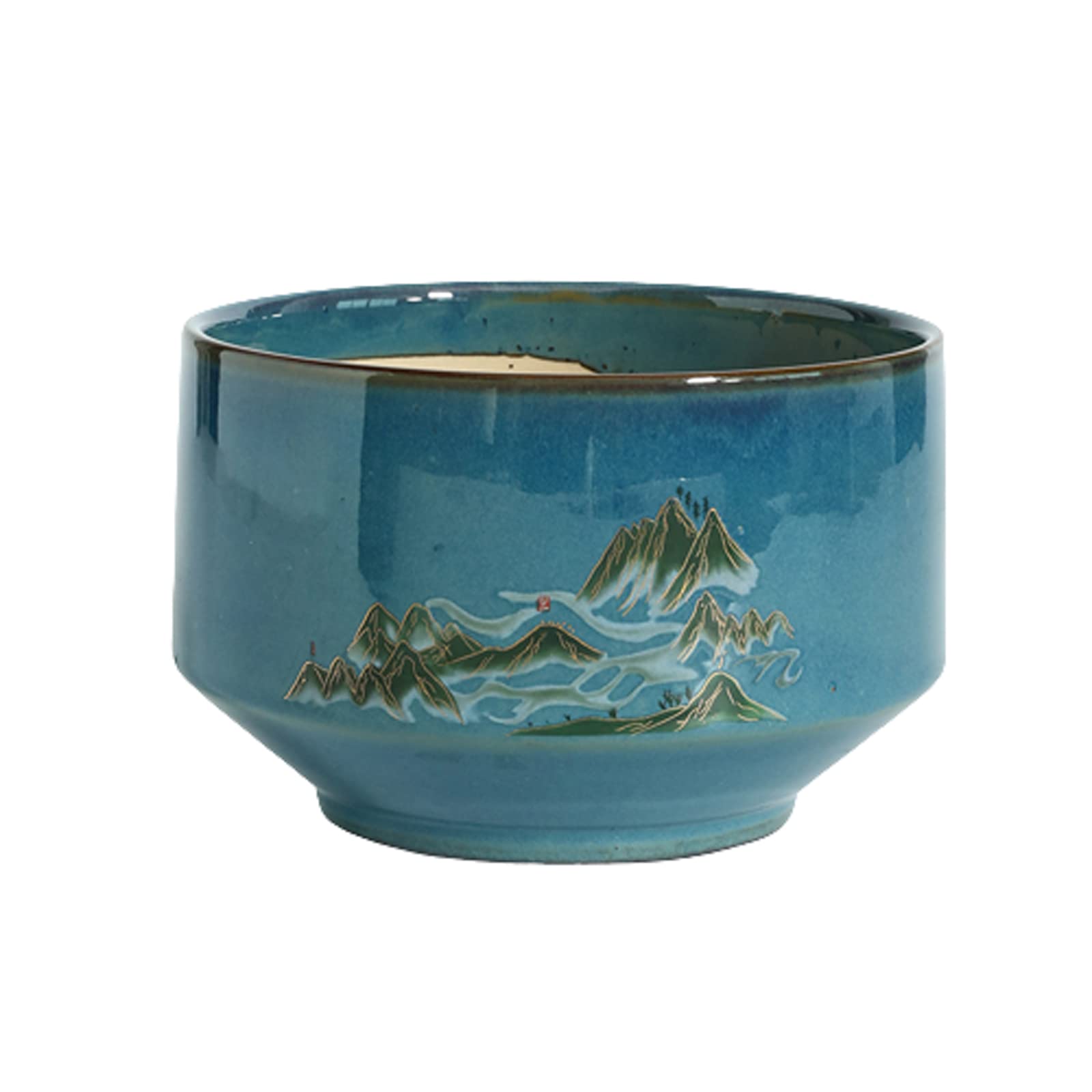 Pot de fleurs rond en céramique succulente intérieur cache-pot style chinois