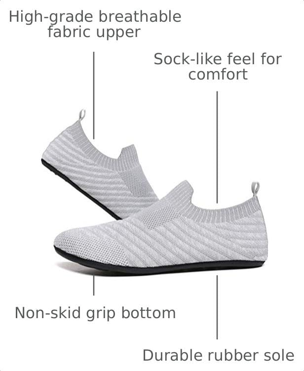 Image of SLEVEL Lightweight Non Slip Travel Indoor Grip House Slipper Socks Unisex Adult Around The House Floor Home Shoes for Women Men