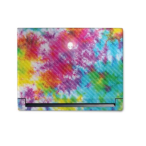 Image of MightySkins Carbon Fiber Skin Compatible with Alienware M18 R1 (2023) Full Wrap Kit - Tie Dye Splatter | Protective, Durable Textured Carbon Fiber Finish | Easy to Apply | Made in The USA