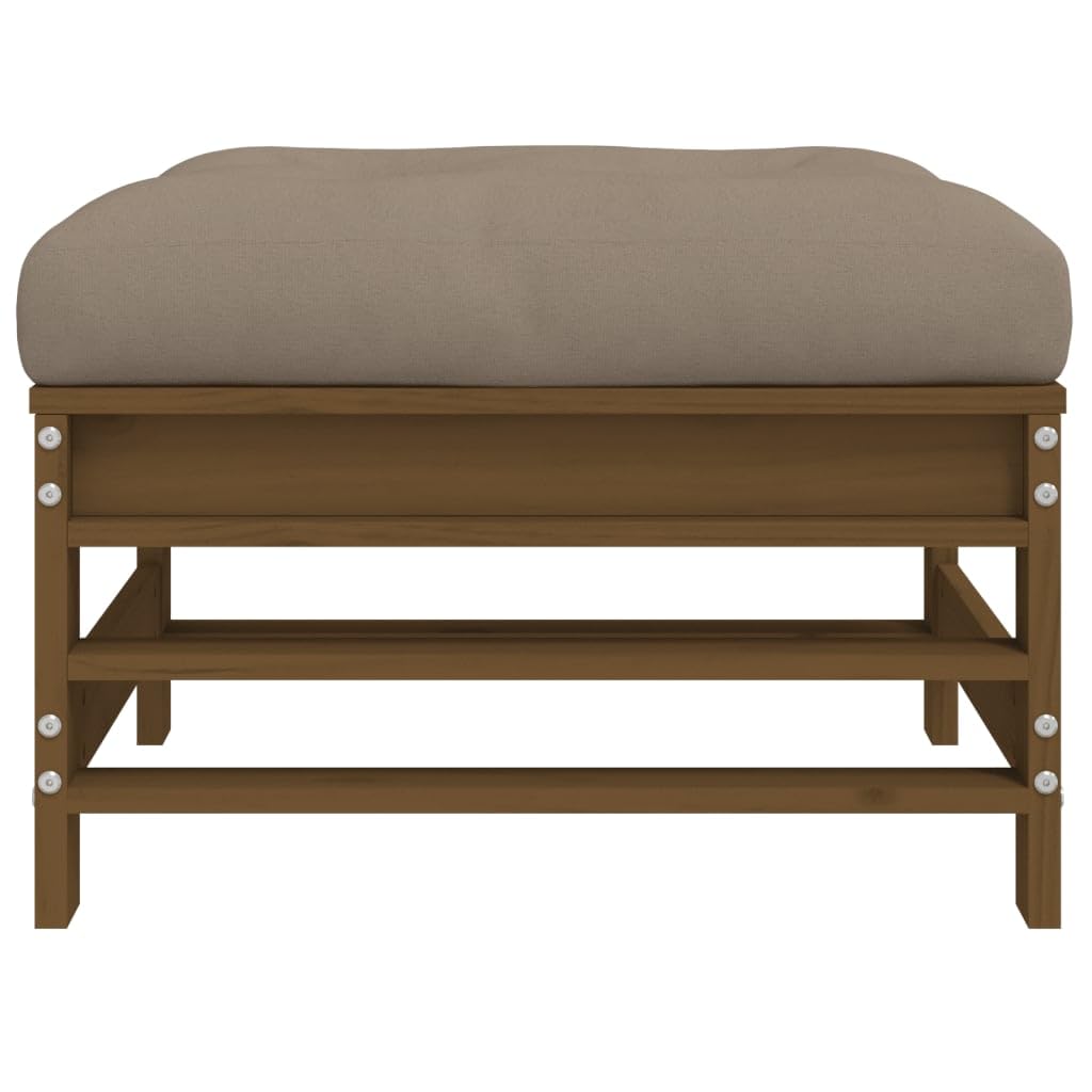 ZEYUAN Sgabello da Giardino con Cuscino Legno Massello di Pino,Sgabelli da Esterno,Mobili e Sedie da Giardino,Sedie da Giardino-825670