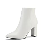 Women's Chunky Heel Ankle Booties Pointed Toe Short Boots