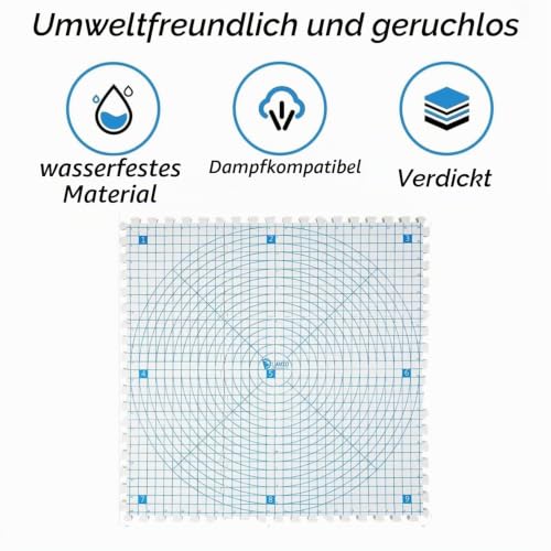 RATSTONE Spannmatten-Set 9-tlg., 30x30 cm, inkl. 100 T-Stecknadeln & Tasche – wasserdicht & dampfgeeignet – Bild 5