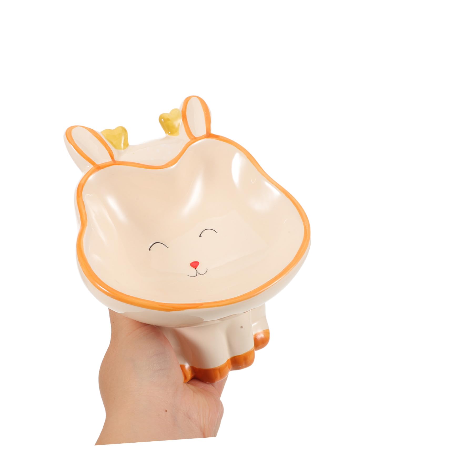 Milisten Gamelle Chat Surélevée Céramique Gamelle Eau pour Chats Et Chiens Abreuvoir pour Animaux De Compagnie