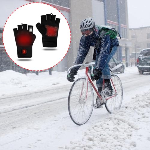 Guantes USB de medio dedo para panel táctil y deportes de invierno 2