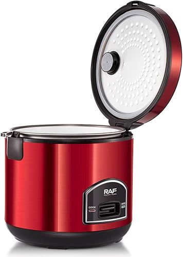 Miniatura 5 de Arrocera eléctrica inteligente, capacidad de 5 L, multifuncional automático, rojo y negro, electrodoméstico para preservar la salud