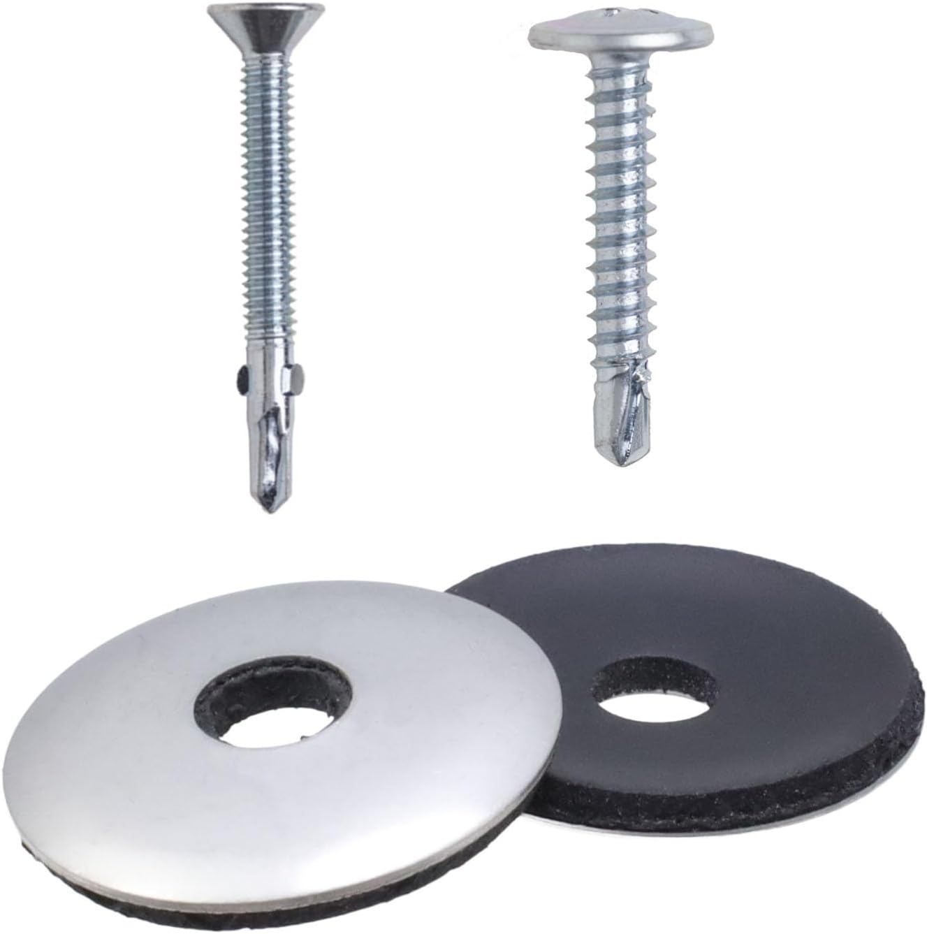 Antrader Stainless Steel Neoprene Washers,3/16" x 9/16" Rubber Washers