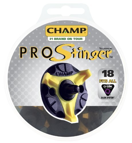 Champ Golf Shoe Spikes Pro Stinger Q-Lok Pack 18 Pieces by Champ