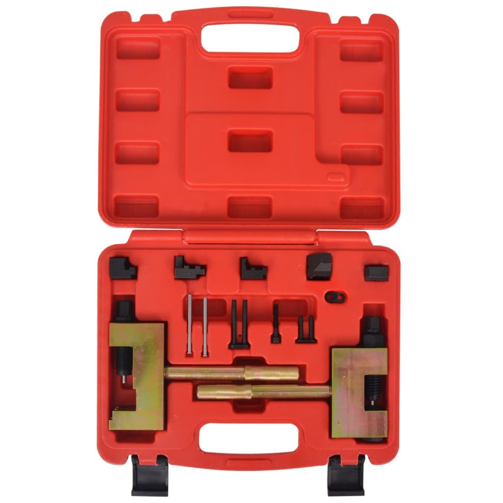 vidaXL Set de Herramientas Remachadoras de Cadena Distribución Coches Vehículo