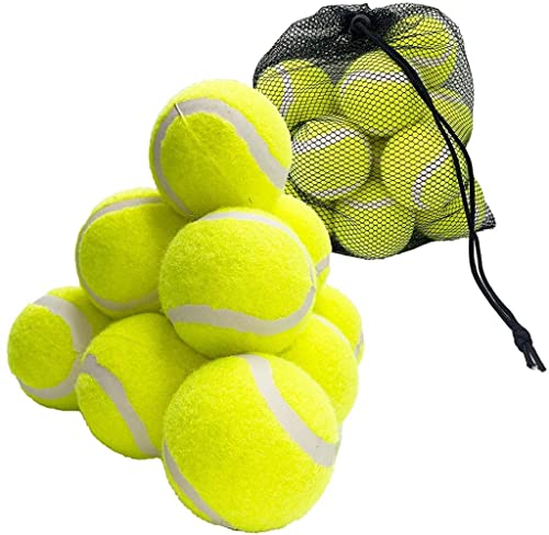 SAVEX Durable Tennis Balls with Mesh Carrying Bag, Sport Play Tennis Cricket Dog Toy Ball - Image 2