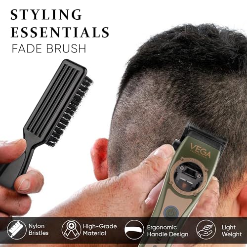 Image of VEGA PROFESSIONAL Fade Brush for Man, Dusting Brush and Cleaning Brush for Barbar (VPPBB-01)