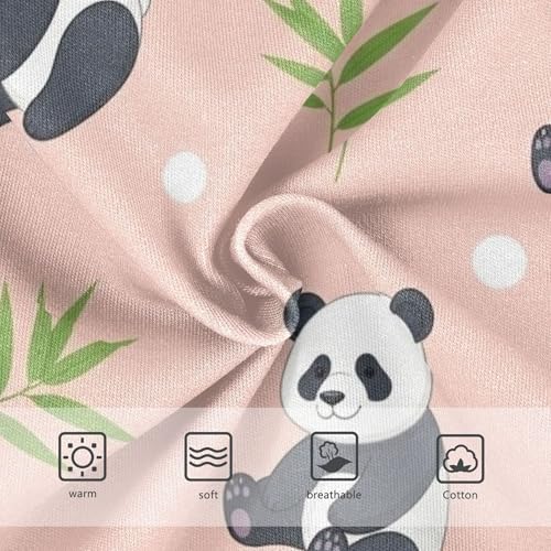 Animals Girls Underwear Toddlers 2t Cotton Panties for Girl Cute Pandas Plant Print Leaves Pink Kids Briefs Undies3