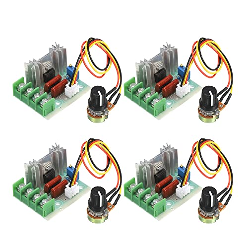 GUUZI 4pcs 2000W Controlador de Velocidad del Motor de CA con Cable Regulador