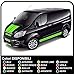 Furgone Custom M-SPORT Van grafiche furgone adesivi decalcomanie strisce CAMPER van e furgone (NERO OPACO)