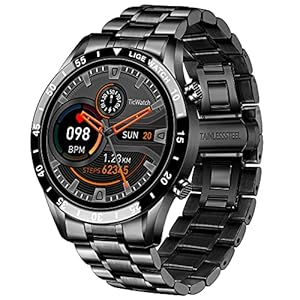 LIGE Smart Watch for Android iOS, Bluetooth Calls Voice Chat with Heart Rate/Sleep Monitor Fitness Tracker, 1.3″ Full Touch Screen IP67 Waterproof Stainless Steel Activity Tracker for Men