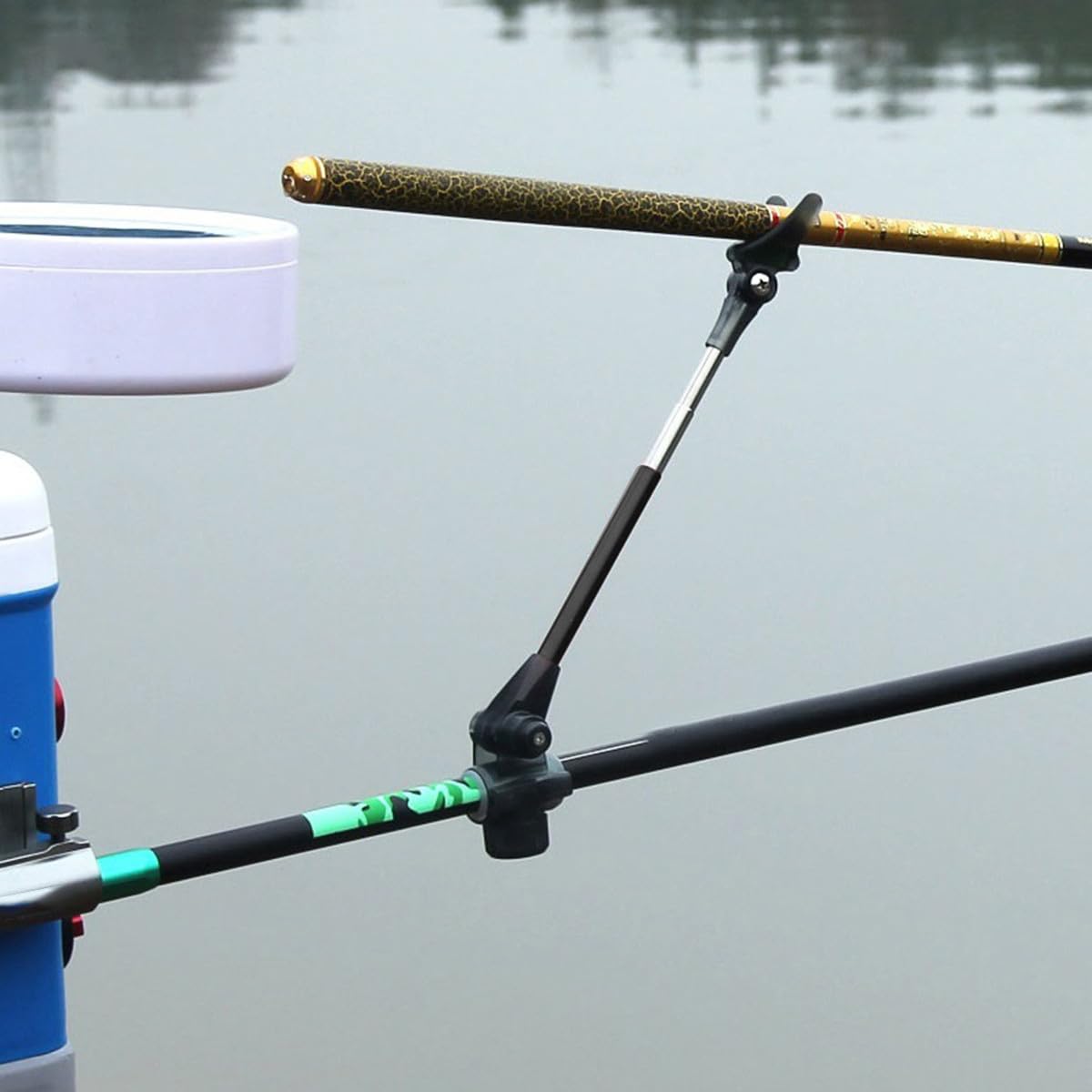 GATHINESS Fishing Rod Stand Fishing Rod Holder: Adjustable Quick Dismantle Non Slip Portable Rack - Soft Rubber Liner - River Lake Bank Outdoor Anglers 3