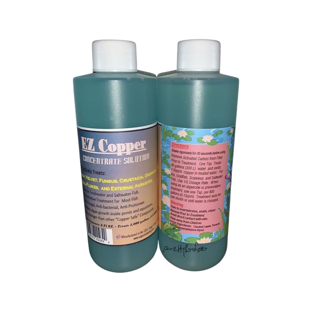 EZ Copper Concentrate Solution Fish Treatment 20X Stronger Than Copper Safe