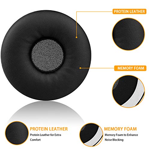 Image of WHXB700 Earpads, JARMOR Replacement Memory Foam & Protein Leather Ear Cushion Pads Cover for Sony WH-XB700 Wireless Extra Bass Bluetooth On Ear Headphones ONLY (Black)