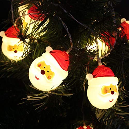 Ledmomo Christmas Santa Head Light Santa Head String Lights 2.6Inch Battery Operated Santa Lights For Christmas Holidays Party Decoration #TOP1