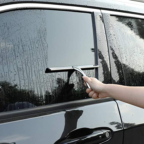 Image of Hiware All-Purpose Shower Squeegee for Shower Doors, Bathroom, Window and Car Glass - Stainless Steel, 14 Inches