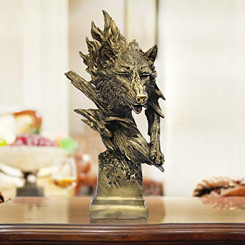 Petite statue loup résine compacte pour décorer vos petits espaces vides - 2