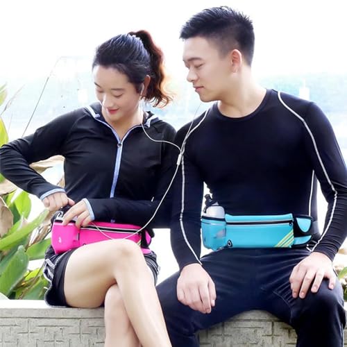 Pochete Esportiva Fitness Impermeável Corrida Praia Academia Ciclismo com Porta Garrafa Celular