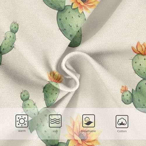 Bright Toddler Underwear Floral 2t Cotton Cute Panties Girl Green Cactus Yellow Flowers Beige Kids Briefs Undies3