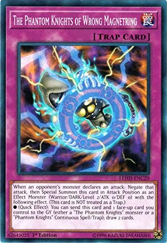 Yu-Gi-Oh! - Los Caballeros Fantasmas del Magnetring equivocado - LEHD-ENC29 - Común - 1ª Edición - Mazos de héroes legendarios - Baraja de