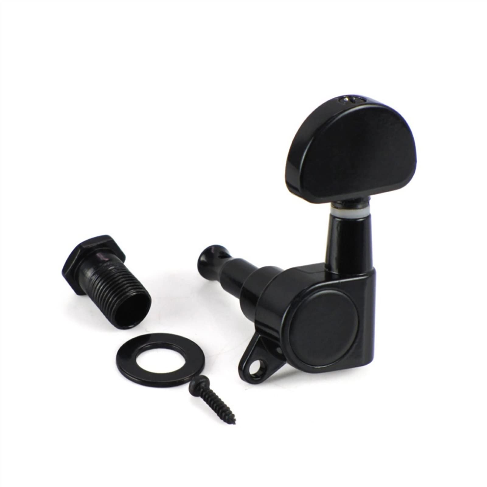Clavijas Guitarra Cuerdas Repuesto 6 Piezas De Cabezales De Guitarra Eléctrica Acústica Sellada Sintonizadores 3L3R Partes De Guitarra De Clavijas De Ajuste (Color : Black)