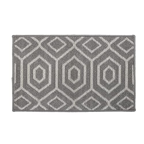 Yomshi Paillasson d'intérieur antidérapant lavable en machine super absorbant - 50 x 80 cm - En caoutchouc doux - Anti-saleté - Pour porte avant et arrière - Pour intérieur, entrée, couloir (gris) Cover