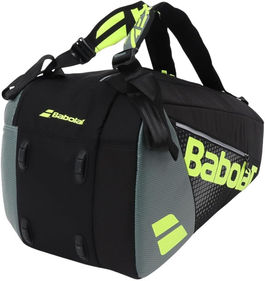 Babolat Pure Aero RH x6 Tennis Bag (Metallic Grey/Black/Fluo Yellow)