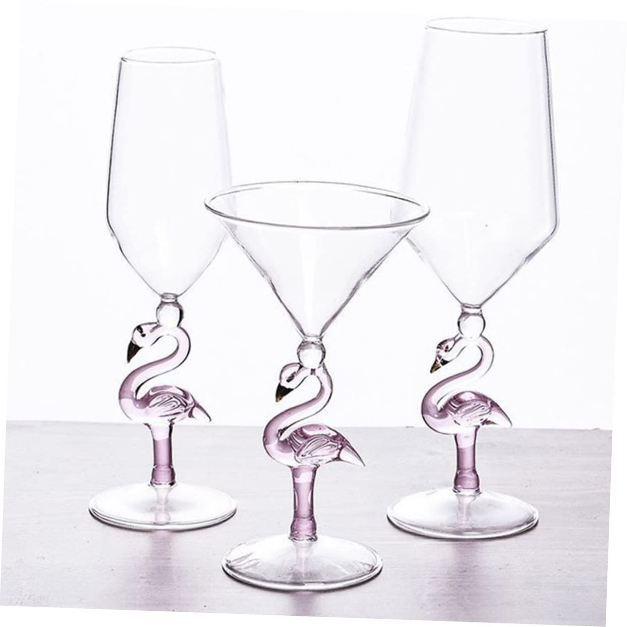PRETYZOOM 2piezas Copas De Vino Resistentes Al Desgaste Diseño Flamenco Para Fiestas y Hogar