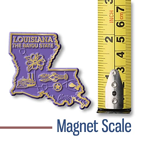 Imán Decorativo Clásico Pequeño Louisiana 2.2 x 2.1 pulg miniatura 2