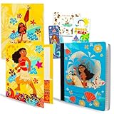 Disney Moana School Supplies - Bundle Composition Notebook, 2 Portfolio Folders, Stickers, More | Moana School Supplies Set for Girls, Kids