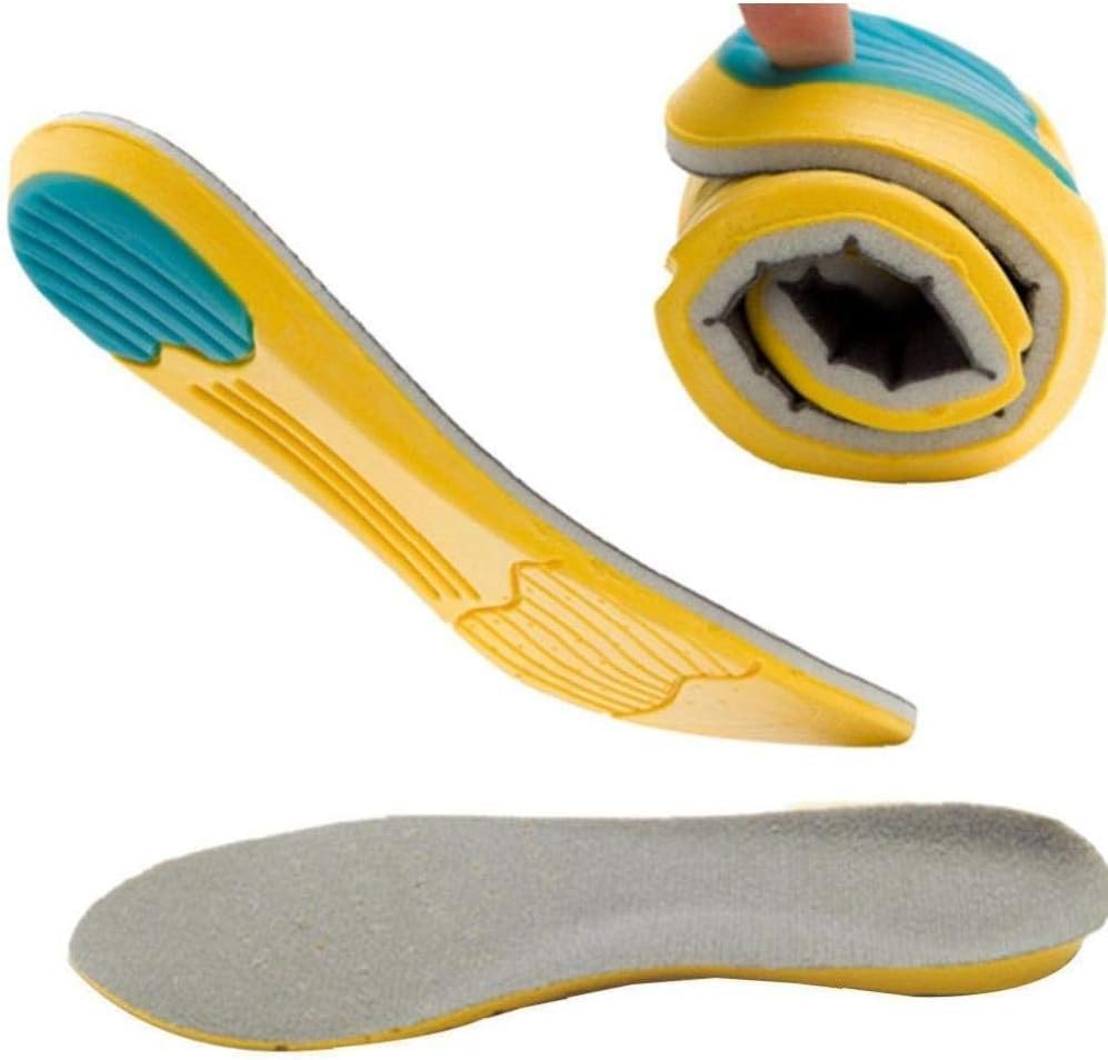1pair Memory Foam Orthotic Insoles for Sport with Arch Support Absorption Pad Stoma Design for Men Size 41-45 Lovely and practical