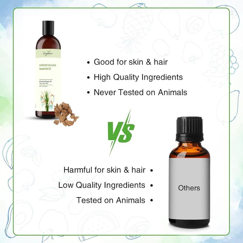 Image of Kapoor Kachari Essential Oil 100% Pure and Natural Therapeutic Grade Essential Oil for Hair Skin Care, Relief from Stress,Anxiety and Aromatherapy(50 ML)