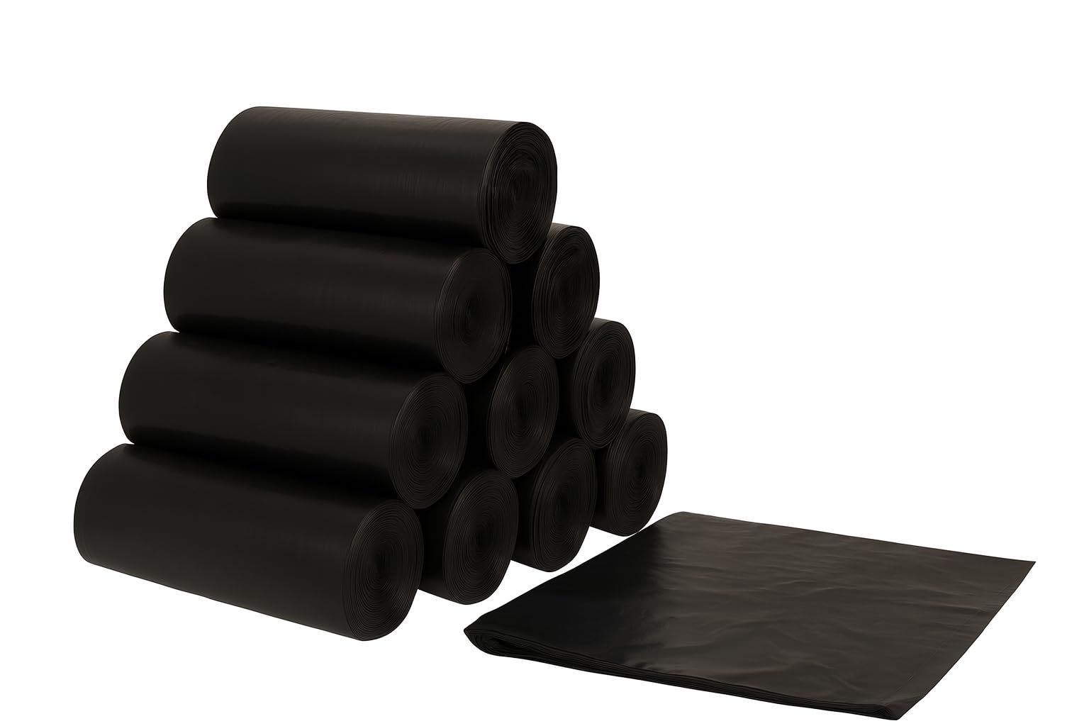 200 Heavy Duty Black Refuse Sacks Rubbish Bin Bags 18" x 29" x 39''
