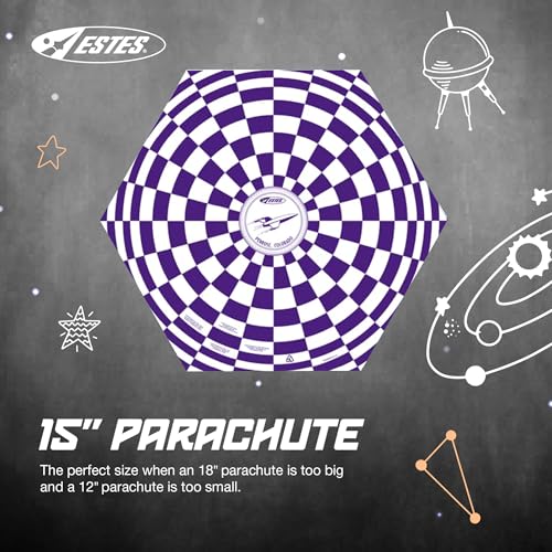 Estes 2265 15-Inch Parachute, Rocket Model Recovery Parachute, Rocket Model Kit Accessories for Ages 10+ - Image 2