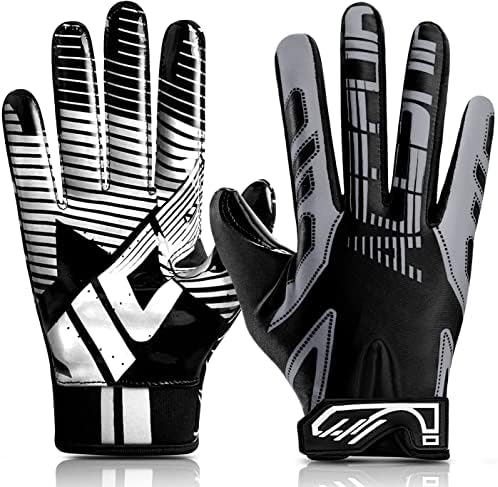 RID CHEN Football Gloves 2.0 Adult Football Receiver Gloves,Tacky Grip Skin Tight Adult Football Gloves and Enhanced Performance Football Gloves for Adult and Kids