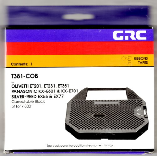 Cinta correctora negra para máquina de escribir GRC T381 miniatura 1
