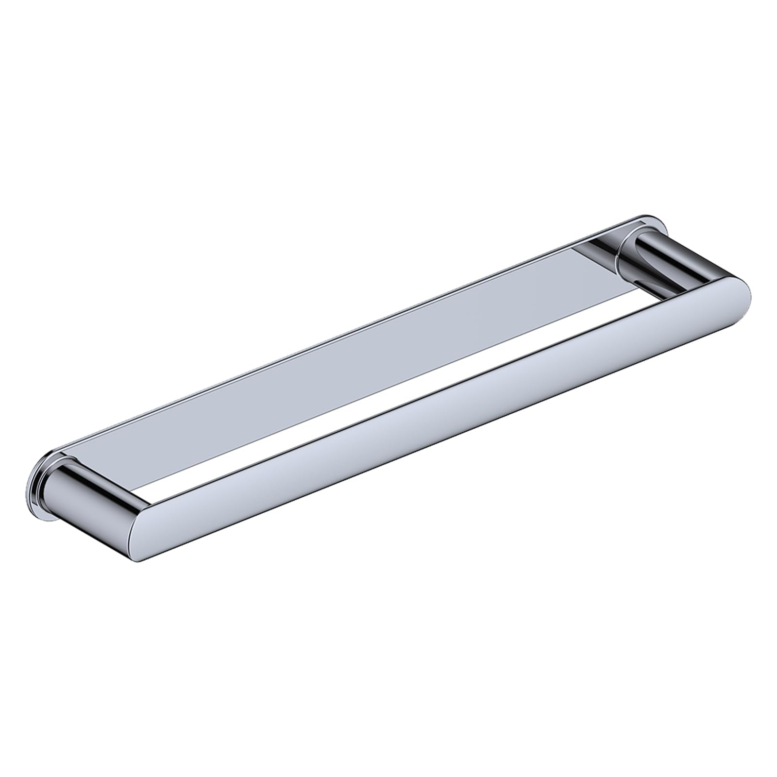 Nes Home Modern Bathroom Accessories Chrome Round Edge Towel Rail Holder
