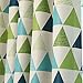 AliFish 1 Panel Geometric Triangle Pattern Thermal Insulated Semi-Blackout Curtains Room Darkening Children's Study Room Curtains for Boys Girls Kids Room Grommet Process W39 x L84 inch